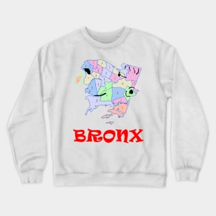 A funny map of Bronx Crewneck Sweatshirt